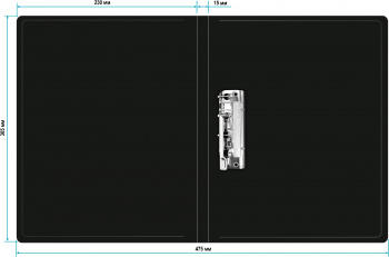 Папка метал.зажим Buro -ECB04CBLACK A4 пластик 0.5мм черный