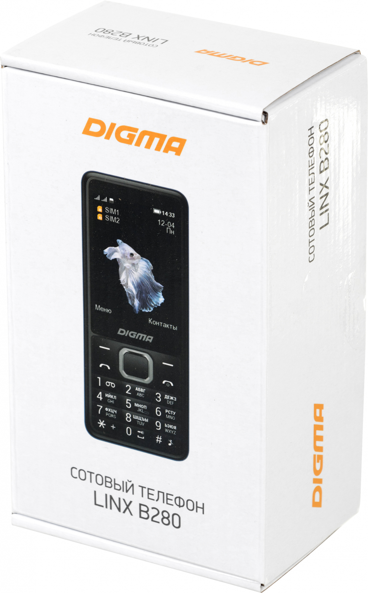 Мобильный телефон Digma LINX B280 32Mb черный моноблок 2Sim 2.8