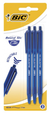 Набор ручек шариков. автоматическая Bic Round Stic Clic