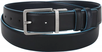 Ремень мужской Piquadro Blue Square CU2619B2/NBLU2 регулир. 127х3.5см черный/темно-синий натур.кожа