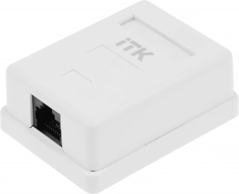 Розетка ITK CS2-1C5EU-12 настен.RJ45 1 кат.5E UTP бел.