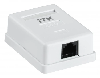 Розетка ITK CS2-1C5EU-12 настен.RJ45 1 кат.5E UTP бел.