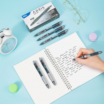 Ручка гелев. автоматическая Deli Arris EG08-BK