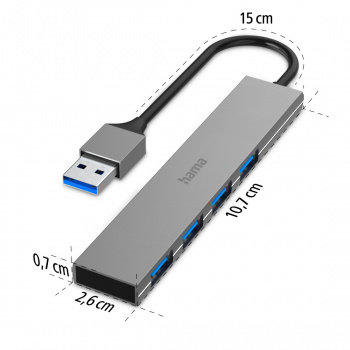 Разветвитель USB 3.0 Hama H-200114