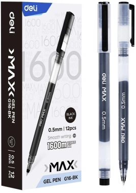 Ручка гелев. Deli Daily Max EG16-BK