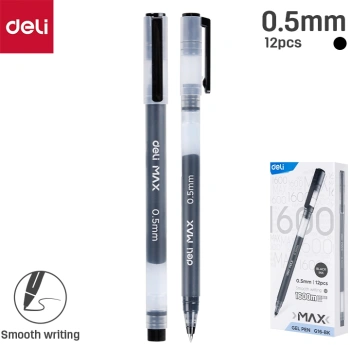 Ручка гелев. Deli Daily Max EG16-BK