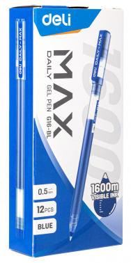 Ручка гелев. Deli Daily Max EG16-BL