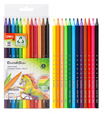 Карандаши цв. Deli  EC110-12