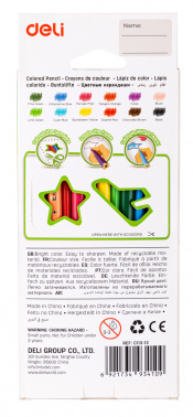 Карандаши цв. Deli  EC113-12