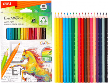 Карандаши цв. Deli  EC113-18