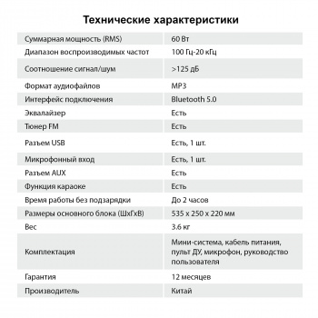Минисистема SunWind SW-MS30