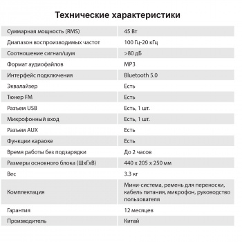 Минисистема SunWind SW-MS50