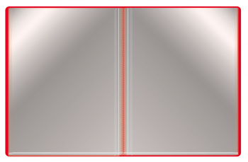 Папка с 100 прозр.вклад. Бюрократ -BPVN100RED A4 пластик 0.8мм торц.карм с бум. встав красный