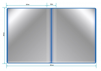 Папка с 100 прозр.вклад. Бюрократ -BPVN100BLUE A4 пластик 0.8мм торц.карм с бум. встав синий