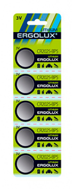 Батарея Ergolux Lithium CR2032-BP5