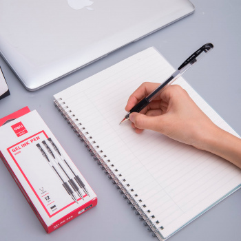 Набор ручек гелев. Deli E6600black-P