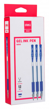 Набор ручек гелев. Deli E6600blue-P
