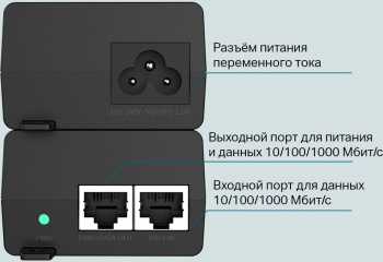 Инжектор PoE+ TP-Link  POE160S