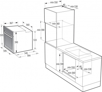 Духовой шкаф Электрический Gorenje BOX6712E02BK