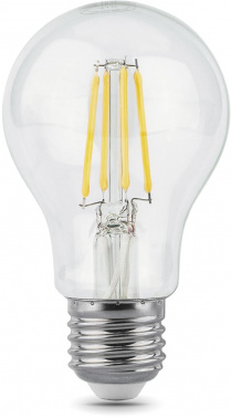 Лампа филам. Gauss 8Вт цок.:E27 шар 220B св.свеч.бел.нейт. A60 (упак.:10шт) (102802208)