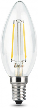 Лампа филам. Gauss 9Вт цок.:E14 свеча 220B св.свеч.бел.теп. C37 (упак.:10шт) (103801109)