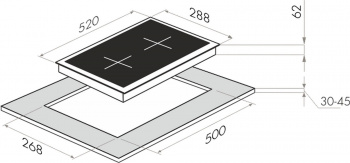 Индукционная варочная поверхность Maunfeld EVSI292BK