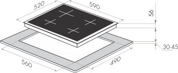 Индукционная варочная поверхность Maunfeld MVSI59.4HZ-BK