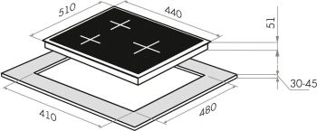 Газовая варочная поверхность Maunfeld EGHE.43.33CW/G