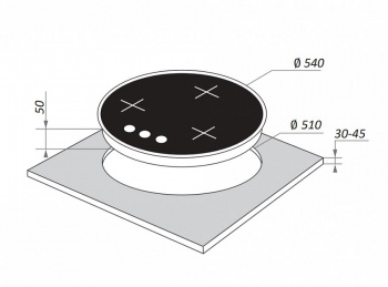 Газовая варочная поверхность Maunfeld EGHG.43.23CB\G