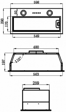 Вытяжка встраиваемая Maunfeld Thames 601PM