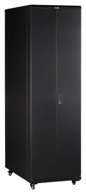 Шкаф коммутационный Lanmaster (TWT-CBB-27U-6X8-P1) напольный 27U 600x800мм пер.дв.перфор. задн.дв.перфор.2-хст. 2 бок.пан. 800кг черный IP20 сталь