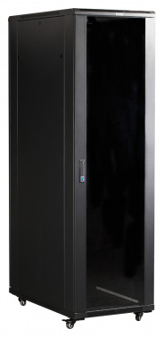 Шкаф коммутационный Lanmaster (TWT-CBB-42U-6X10-P1) напольный 42U 600x1000мм пер.дв.перфор. задн.дв.перфор.2-хст. 2 бок.пан. направл.под закл.гайки 800кг черный IP20 сталь
