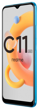 Смартфон Realme C11 2021 32Gb 2Gb голубой моноблок 3G 4G 2Sim 6.5