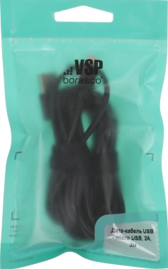 Кабель BoraSCO 37934 USB (m)-micro USB (m) 3м черный