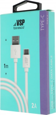 Кабель BoraSCO 34850 USB (m)-USB Type-C (m) 1м белый