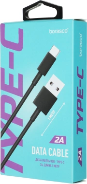 Кабель BoraSCO 20545 USB (m)-USB Type-C (m) 1м черный