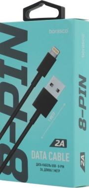 Кабель BoraSCO 21971 USB (m)-Lightning (m) 1м черный