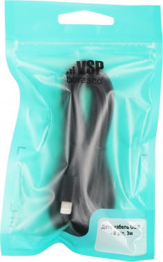 Кабель BoraSCO 50131 USB (m)-Lightning (m) 3м черный