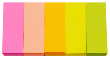 Закладки самокл. бумажные Silwerhof 50x14мм 5цв.в упак. 50лист