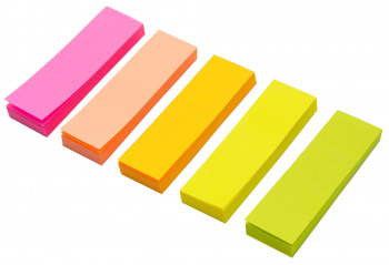 Закладки самокл. бумажные Silwerhof 50x14мм 5цв.в упак. 50лист