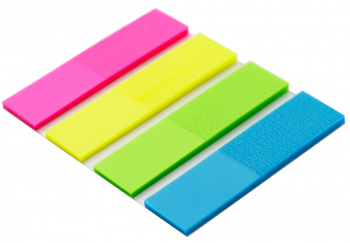 Закладки самокл. пластиковые Buro 45x12мм 4цв.в упак. 25лист