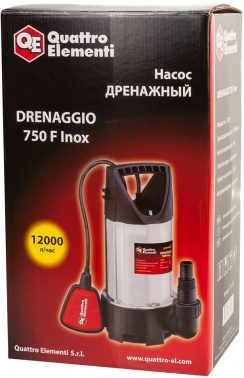 Насос дренажный Quattro Elementi Drenaggio 750 F Inox