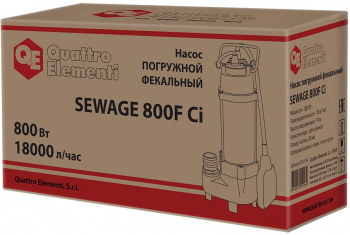 Насос фекальный Quattro Elementi Sewage 800F Ci