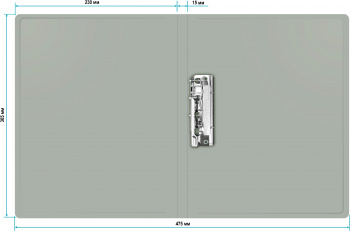 Папка метал.зажим Buro -ECB04CGREY A4 пластик 0.5мм серый