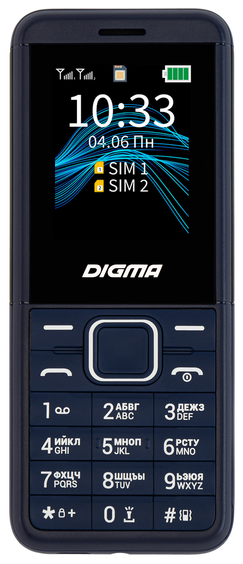 Мобильный телефон Digma C171 Linx 32Mb темно-синий моноблок 2Sim 1.77