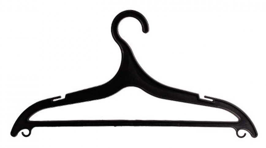 Вешалка-плечики VPL15 черный для легкой одежды пласт.