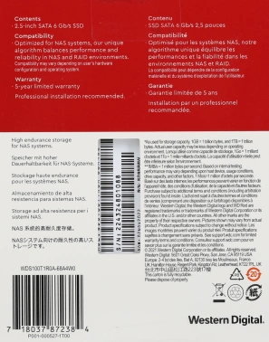 Накопитель SSD WD SATA-III 1TB WDS100T1R0A