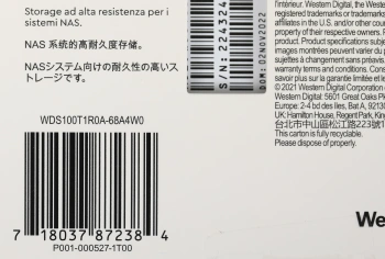 Накопитель SSD WD SATA-III 1TB WDS100T1R0A