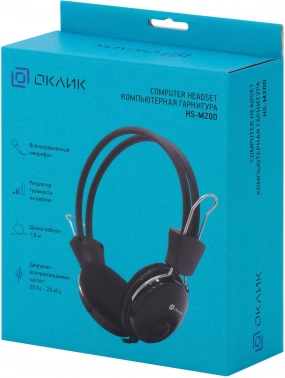 Наушники с микрофоном Оклик HS-M200