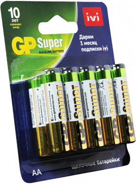 Батарея GP Super Alkaline 15A/IVI-2CR10